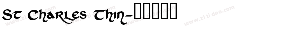 St Charles Thin字体转换
